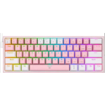Redragon K617 FIZZ RGB Mechanical Gaming Keyboard - Ενσύρματο RGB Gaming Μηχανικό Πληκτρολόγιο με Custom Red Διακόπτες - US - Pink / White (6950376706782)