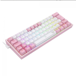 Redragon K617 FIZZ RGB Mechanical Gaming Keyboard - Ενσύρματο RGB Gaming Μηχανικό Πληκτρολόγιο με Custom Red Διακόπτες - US - Pink / White (6950376706782)