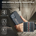 Pitaka Fusion Weaving MagEZ Case 4 - MagSafe Θήκη Aramid Fiber Body Apple iPhone 15 Pro - 0.95mm - 600D - Rhapsody (FR1501P)