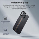 Pitaka Fusion Weaving MagEZ Case 4 - MagSafe Θήκη Aramid Fiber Body Apple iPhone 15 Pro - 0.95mm - 600D - Rhapsody (FR1501P)