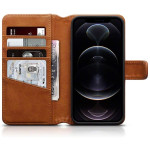 Terrapin Δερμάτινη Θήκη Πορτοφόλι Apple iPhone 12 / 12 Pro - Cognac (117-134-002)