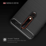 Terrapin Θήκη Σιλικόνης Carbon Fibre Nokia 6 2018 - Black