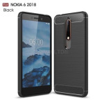 Terrapin Θήκη Σιλικόνης Carbon Fibre Nokia 6 2018 - Black