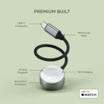 Καλώδιο Type-C Satechi Fast Charging Cable σε Μαγνητικό Γρήγορο Φορτιστή για Apple Watch / AirPods 5W 19cm - Space Gray (ST-QCAWM)
