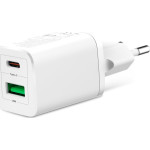 XO Φορτιστής με Θύρα USB-A και Θύρα USB-C 30W Power Delivery / Quick Charge 3.0 Λευκός (HN238A) (200-109-349)