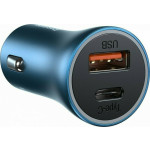  Baseus Φορτιστής Αυτοκινήτου USB και Type-C 40W Γρήγορης Φόρτισης 3Α Grey (CCJD-0G) (200-109-558)