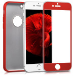 Θήκη Full Body για Apple iPhone 7 back cover metallic dark red