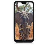 KW Σκληρή Ξύλινη Θήκη Huawei P20 Lite - Brown - Elephant Sketch - (44890.06)