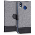 Θήκη-Πορτοφόλι για Samsung Galaxy M20 (2019) - Grey/Black by KW (200-104-814)