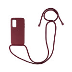 Θήκη Σιλικόνης με Κορδόνι CarryHang για Samsung - My Colors - Μπορντώ - Samsung Galaxy S20