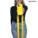 Θήκη Σιλικόνης με Strap CarryHang Sonique Samsung Galaxy A54 5G Κίτρινο - Sonique - Κίτρινο - Galaxy A54 5G - Θήκες Πλάτης