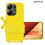 Θήκη Σιλικόνης με Κορδόνι CarryHang Sonique Xiaomi Redmi Note 13 Pro 4G / Poco M6 Pro 4G Κίτρινο