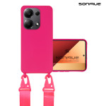 Θήκη Σιλικόνης με Strap CarryHang Sonique Xiaomi Redmi Note 13 Pro 4G / Poco M6 Pro 4G Φουξ - Sonique - Φουξ - Poco M6 Pro 4G, Redmi Note 13 Pro 4G - Θήκες Πλάτης