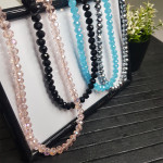  Κολιέ Λουράκι Sonique Glossy Ακρυλικό Γυαλί 120cm για Κινητό Ροζ