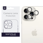 Camera Protection Sonique Glitter Lens Pro Apple iPhone 15 Pro / iPhone 15 Pro Max White Titanium