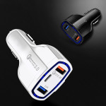 Wozinsky Quick Charge Smart Car Charger - Τριπλός Φορτιστής Αυτοκινήτου με Qualcomm Quick Charge 3.0 - 2 x USB-A & 1 x USB-C - 35 W - Black (WCC-01) (200-105-463)