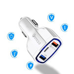 Wozinsky Quick Charge Smart Car Charger - Τριπλός Φορτιστής Αυτοκινήτου με Qualcomm Quick Charge 3.0 - 2 x USB-A & 1 x USB-C - 35 W - Black (WCC-01) (200-105-463)