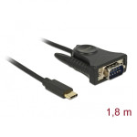 Delock Adapter USB-C 1.8m > Serial DB9 RS-232 (62964)
