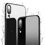 MSVII tempered glass θήκη σιλικόνης μαύρη για Huawei P20 Lite