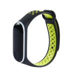 Ανταλλακτικό Λουράκι Xiaomi Mi Band 3/4 - OEM - Black-Green - (200-104-714)