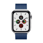 Crong Milano Steel - Premium Μεταλλικό Λουράκι Apple Watch SE/6/5/4/3 (44/42mm) - Navy Blue (CRG-44MST-BLU)