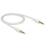 Delock Stereo Cable 3.5mm 4pin 1m White (85597)