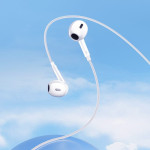 QCY LH1 White – Wired Semi-Ear Earphones w. Mic iOS Android Type-C 1,15m cable 20-20KHz