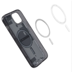 Η θήκη Ultra Hybrid MagSafe της Spigen σε χρώμα Zero One έχει μινιμαλιστική σχεδίαση και εφαρμόζει τέλεια στο iPhone 15, διαθέτει μαγνητικό δακτύλιο συμβατό με τον ασύρματο φορτιστή MagSafe για γρήγορη και εύκολη φόρτιση.