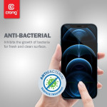 Crong Anti-Bacterial 3D Armor Glass - Fullface Αντιβακτηριδιακό Tempered Glass Apple iPhone 12 / 12 Pro - Black (CRG-AB3DAG-IP61)