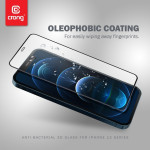 Crong Anti-Bacterial 3D Armor Glass - Fullface Αντιβακτηριδιακό Tempered Glass Apple iPhone 12 / 12 Pro - Black (CRG-AB3DAG-IP61)