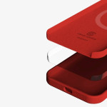 Crong Color Magnetic Θήκη MagSafe Premium Σιλικόνης Apple iPhone 13 - Red (CRG-COLRM-IP1361-RED)
