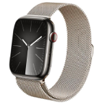 Crong Milano Steel - Premium Μεταλλικό Λουράκι Apple Watch Ultra2/Ultra1/SE/9/8/7/6/5/4 (49/45/44mm) - Champagne (CRG-44MST-CHP)