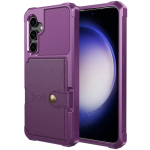 HappyCase 3 σε 1 - Θήκη Σιλικόνης με Ενσωματωμένο PU Πορτοφόλι - Samsung Galaxy S23 FE - Purple (8719246420788)