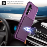 HappyCase 3 σε 1 - Θήκη Σιλικόνης με Ενσωματωμένο PU Πορτοφόλι - Samsung Galaxy S23 FE - Purple (8719246420788)