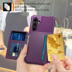 HappyCase 3 σε 1 - Θήκη Σιλικόνης με Ενσωματωμένο PU Πορτοφόλι - Samsung Galaxy S23 FE - Purple (8719246420788)