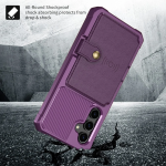 HappyCase 3 σε 1 - Θήκη Σιλικόνης με Ενσωματωμένο PU Πορτοφόλι - Samsung Galaxy S23 FE - Purple (8719246420788)