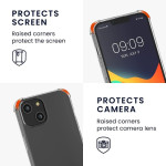 KWmobile Διάφανη Θήκη Σιλικόνης με Λουράκι Λαιμού - Apple iPhone 14 - Transparent / Lavender / Violet / White (59108.108)