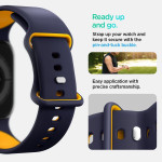 Λουράκι Apple Watch SE/10/9/8/7/6/5/4 (42/41/40mm) Spigen Nano Pop από Premium Σιλικόνη - Blueberry Navy (AMP09325)
