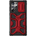 Nillkin Adventurer Armored Σκληρή Ανθεκτική Θήκη με Κάλυμμα για την Κάμερα - Samsung Galaxy S22 Ultra 5G - Red (6902048235601)