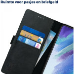 Rosso Deluxe Δερμάτινη Θήκη Πορτοφόλι Samsung Galaxy S21 FE 5G - Black