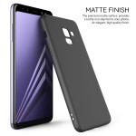 Θήκη σιλικόνης Ultra Slim για Samsung Galaxy A8 Plus (2018) μαύρη ματ 