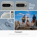 Σκληρή Ανθεκτική MagSafe Θήκη - Google Pixel 9 Pro XL - Spigen Ultra Hybrid OneTap Metal Ring MagFit - White (ACS07720)