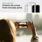 Spigen GLAS.tR ALIGNmaster - Αντιχαρακτικό Fullface Γυάλινο Tempered Glass Apple iPhone 13 Pro Max - 2 Τεμάχια - Black (AGL03377)