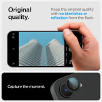 Tempered Glass iPhone 16e Spigen GLAS.tR EZ Fit OPTIK Pro Camera Lens Protector Αντιχαρακτικό Γυαλί Προστασίας για Φακό Κάμερας 2 Τεμάχια - Black (AGL09279)