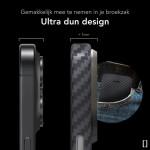 Θήκη iPhone 13 Pro Nekit Fiber Σκληρή με MagSafe Aramid Fiber 1mm 1500D Kevlar - Black (8719246462788)
