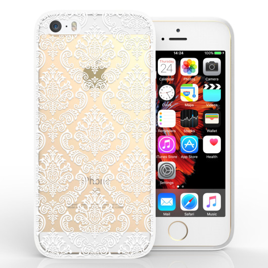 Vintage Ημιδιάφανη Θήκη για iPhone 5/5S/SE by Yousave λευκή