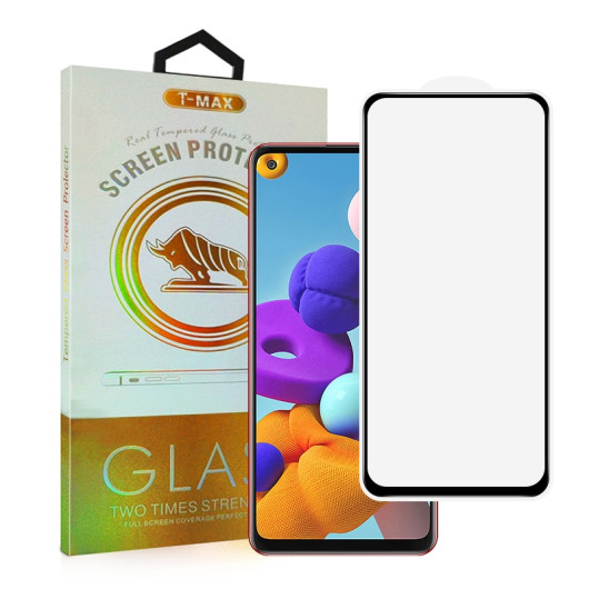 T-Max Premium 3D Tempered Glass Full Glue Fluid Despensing - Αντιχαρακτικό Γυαλί Οθόνης Samsung Galaxy A21s - Black (200-109-256)