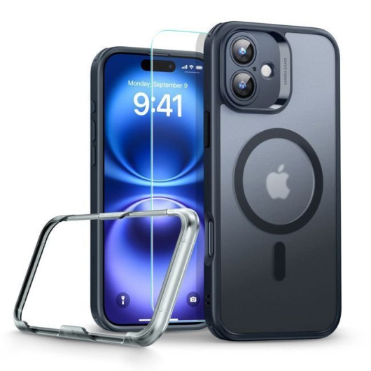 Θήκη & Αντιχαρακτικό Γυαλί Προστασίας Apple iPhone 16 - ESR Classic Hybrid HaloLock Σετ Ανθεκτική με MagSafe & Tempered Glass Οθόνης - Black (4894240242988)