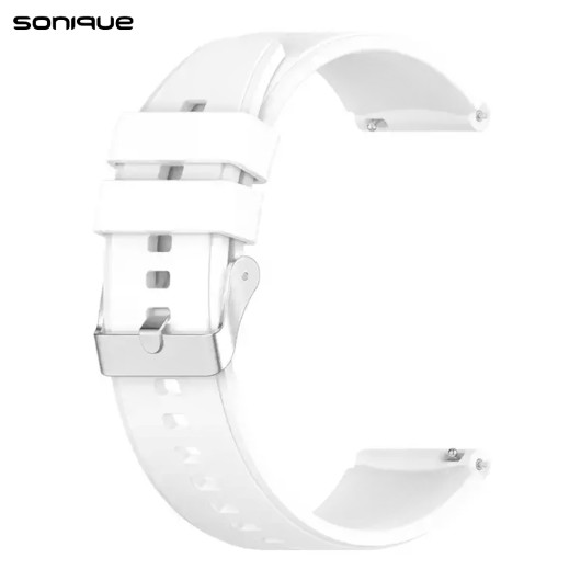 Λουράκι Σιλικόνης Smooth Band Sonique 20mm για Huawei Watch GT3 42mm/GT3Pro 43mm/GT2 42mm - Sonique - Λευκό - Λουράκια
