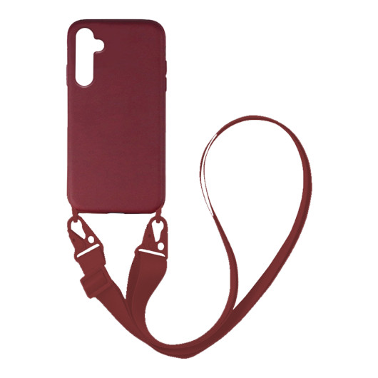 Θήκη CarryHang Liquid Silicone Strap Samsung - My Colors - Μπορντώ - Galaxy A54 5G 